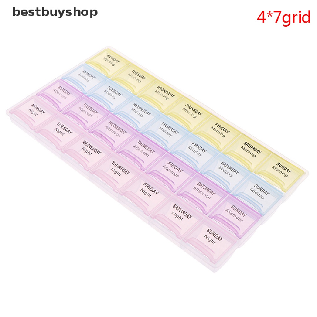 Hộp đựng chia thuốc 7 ngày 28 ngăn tiện dụng