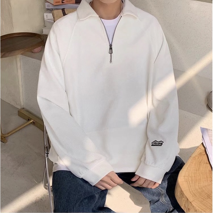 Áo sweater Tay Dài Dáng Rộng Thời Trang Hàn Quốc Cho Nam