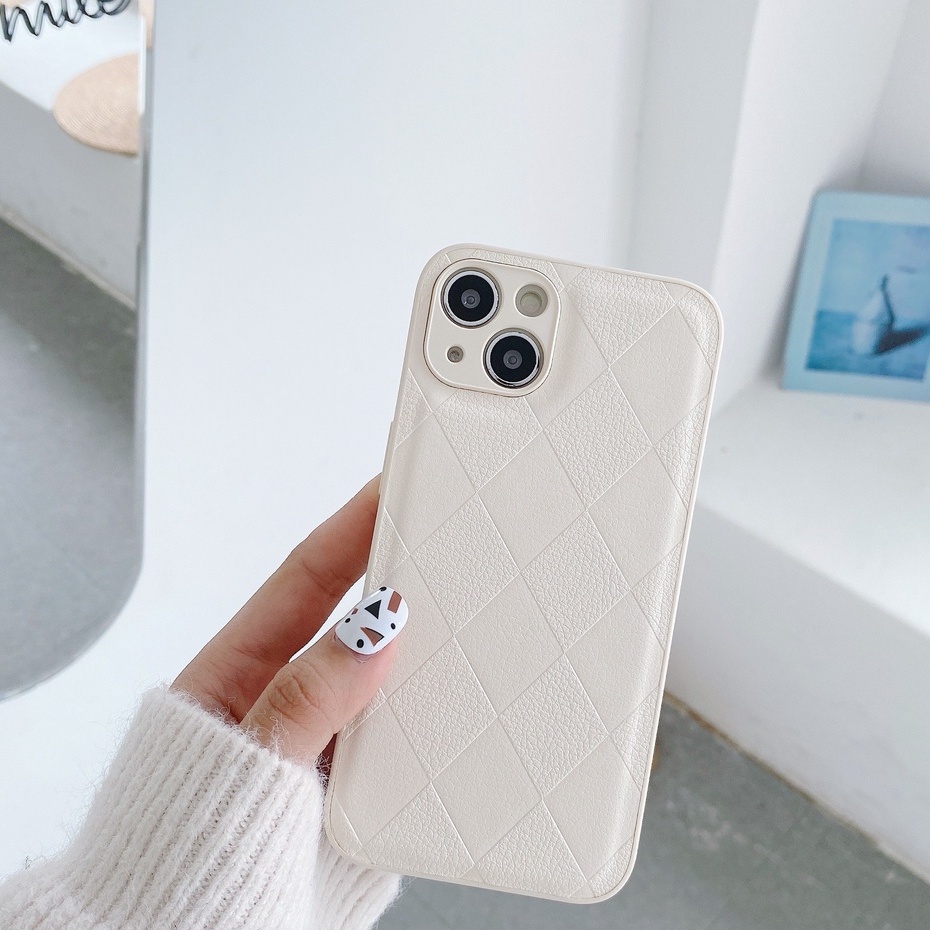 Ốp lưng iPhone Giả Da Hình Quả Trám Bảo Vệ Cam cho iPhone 13 Pro Max 12 Pro Max 11 Pro Max - MIKA STUDIO