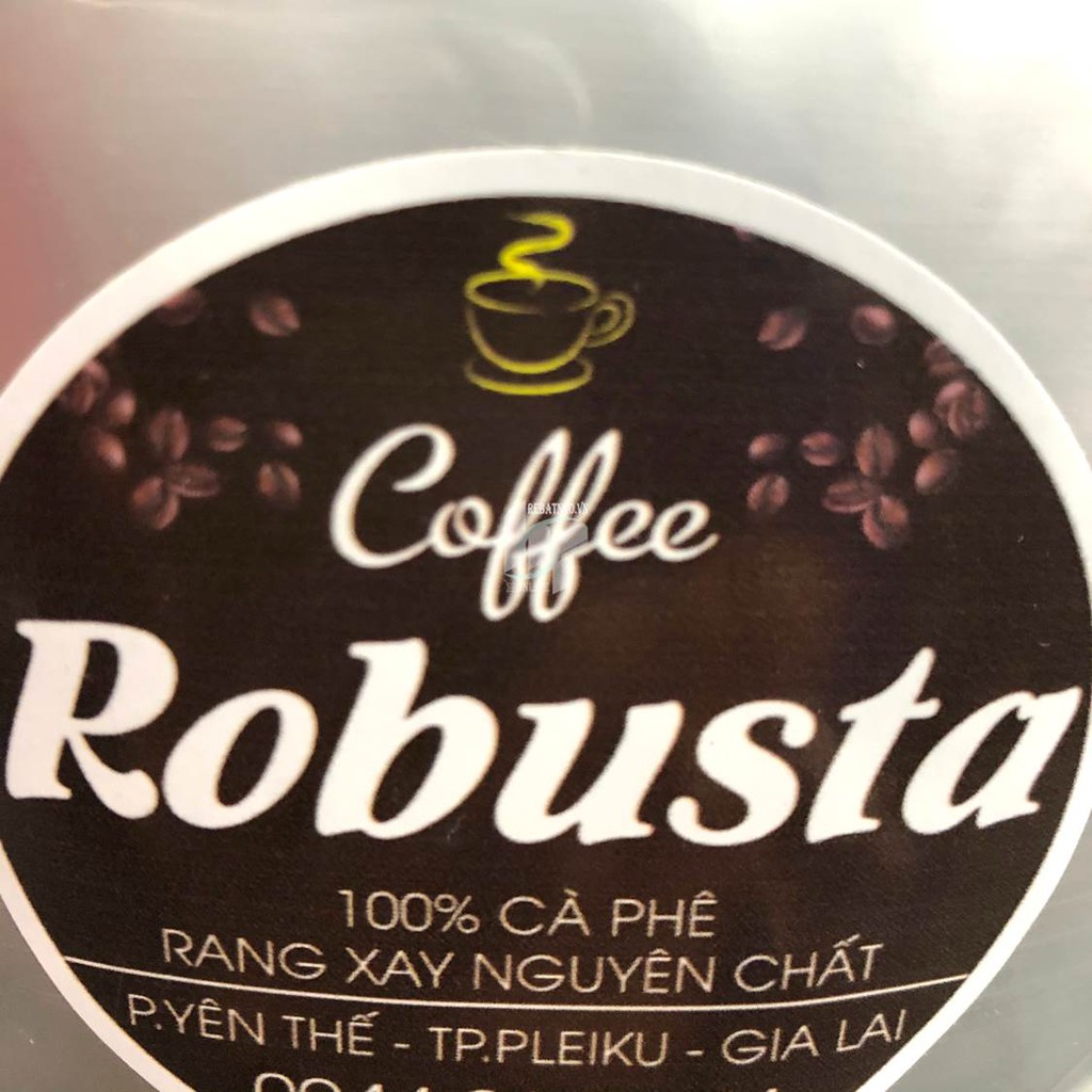 Cà phê hạt rang xay nguyên chất Robusta túi 500g