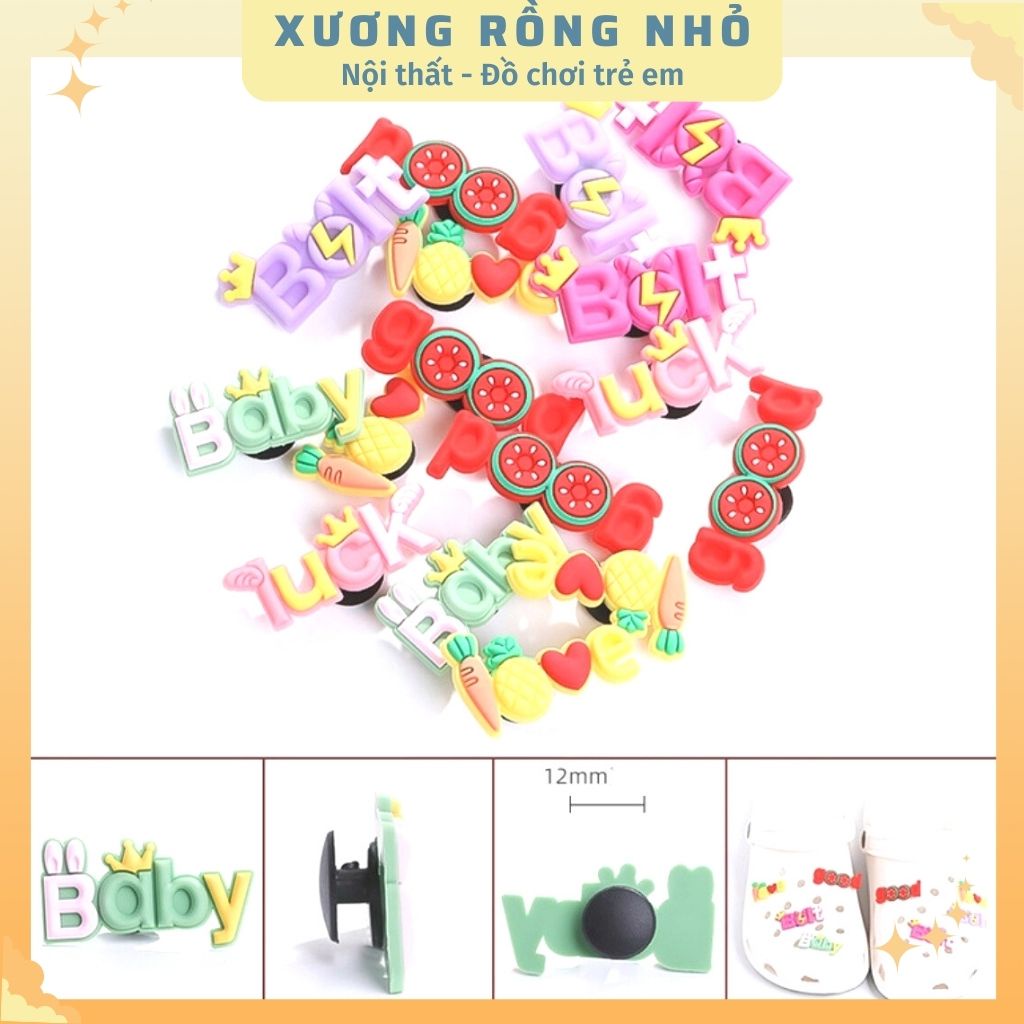 (Được lựa mẫu) Sticker / Jibbitz Nút Gắn Dép theo chủ đề dễ thương cho dép Crocs, Cross, Satihu, Dép Sục