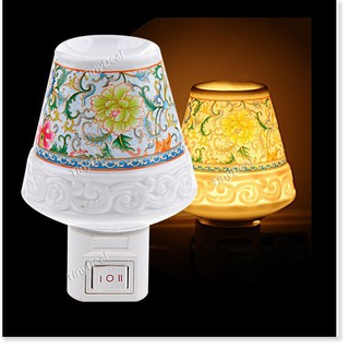 Đèn ngủ bằng sứ xông tinh dầu mini - Mẫu ngẫu nhiên (Mẫu đẹp tuyển chọn)