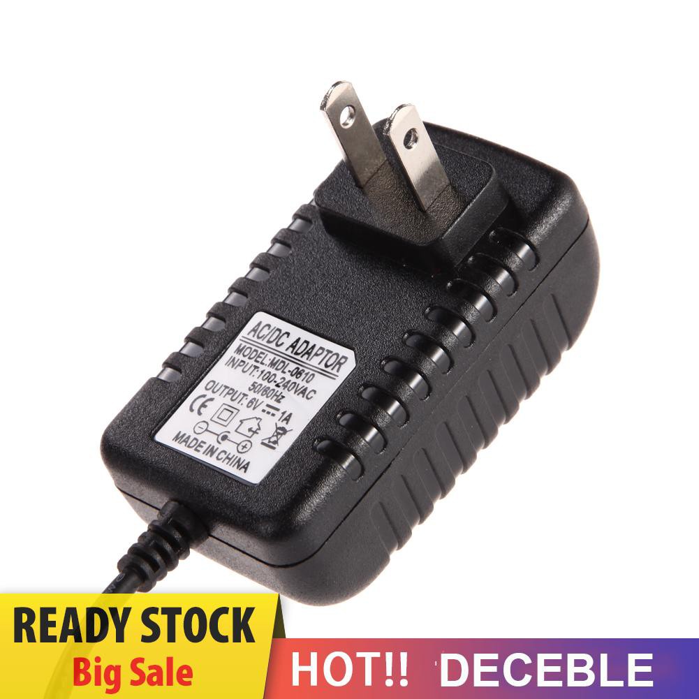 Deceble AC 100-240V Converter Adapter DC 5.5 x 2.5MM 6V 1A 1000mA Charger US Plug 