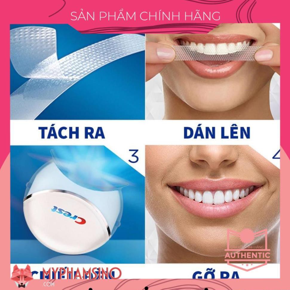 [CHÍNH HÃNG] Set đèn và miếng dán trắng răng Crest Crest 3D White Whitestrips With Light Dental Whitening Kit