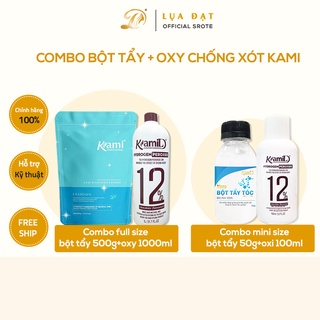 Bột tẩy Nano Kami siêu mạnh,chống xót,chống rát da đầu-TẶNG KÈM OXI KAMI