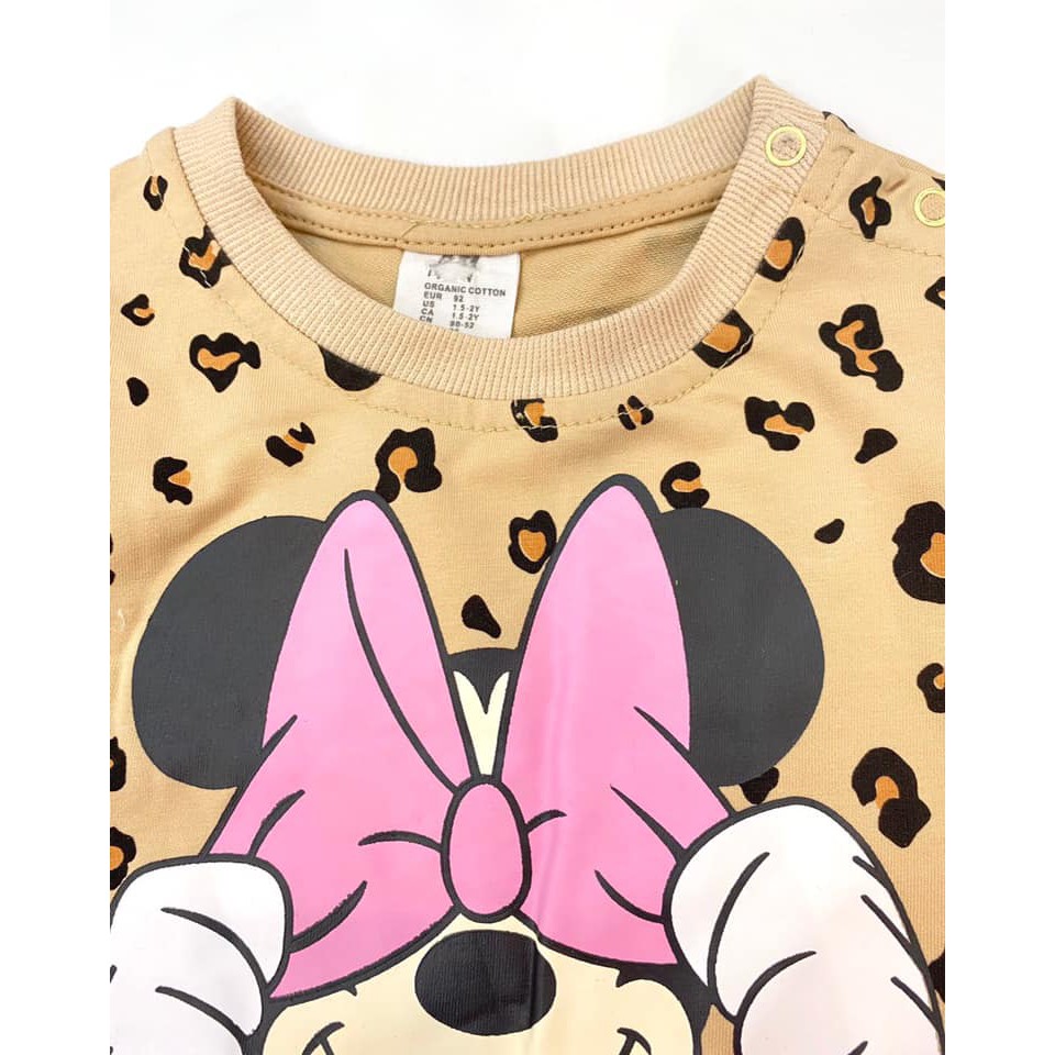 Set thu đông cho bé, set hm bé gái hình minnie size 1-6 tuổi