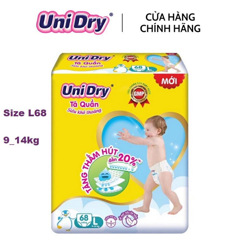 🤗HCM🤗 TẶNG BALO 👉 Tã quần / tã dán Unidry  có vạch chỉ thị thay tã  M76 / L68 / XL60 / XXL54