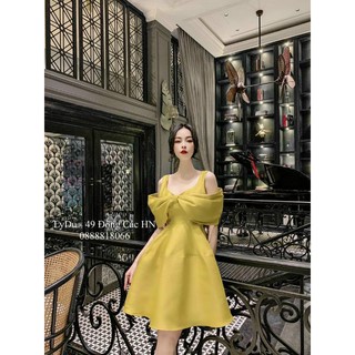 Đầm xoè nơ vai . Hàng thiết kế