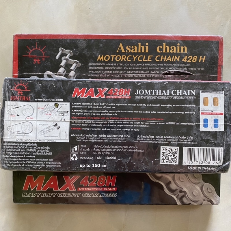 Sên JOMTHAI ASAHI MAX thái lan dành cho dòng NOVA tena Dash Ls 125cc Sonic 125 428H, sên xe máy Thái