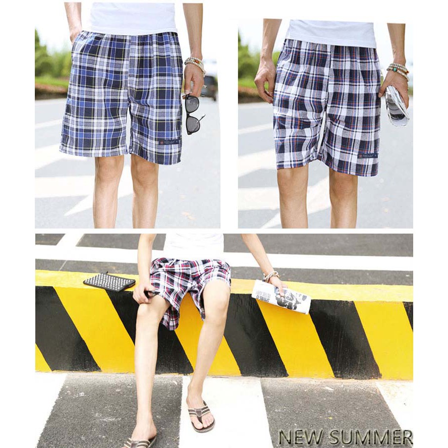 Quần Short Nam Caro Chất Kate Đẹp - Nhiều Màu