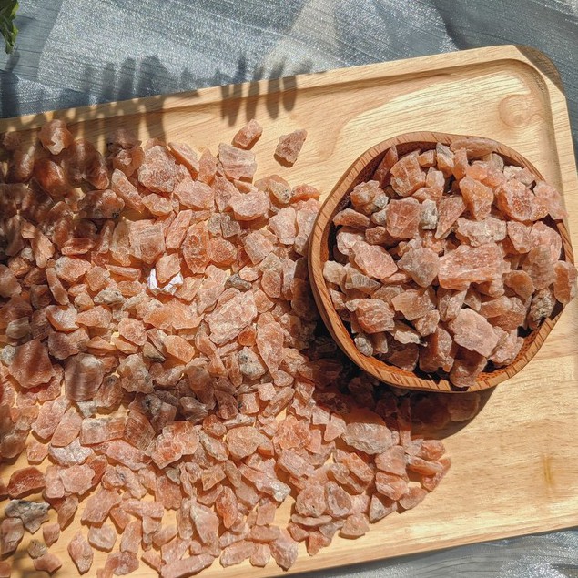 Vụn thô đá thanh tẩy Sunstone, đá phong thủy đá mặt trời tự nhiên dùng Tarot, Reiki, thiền định