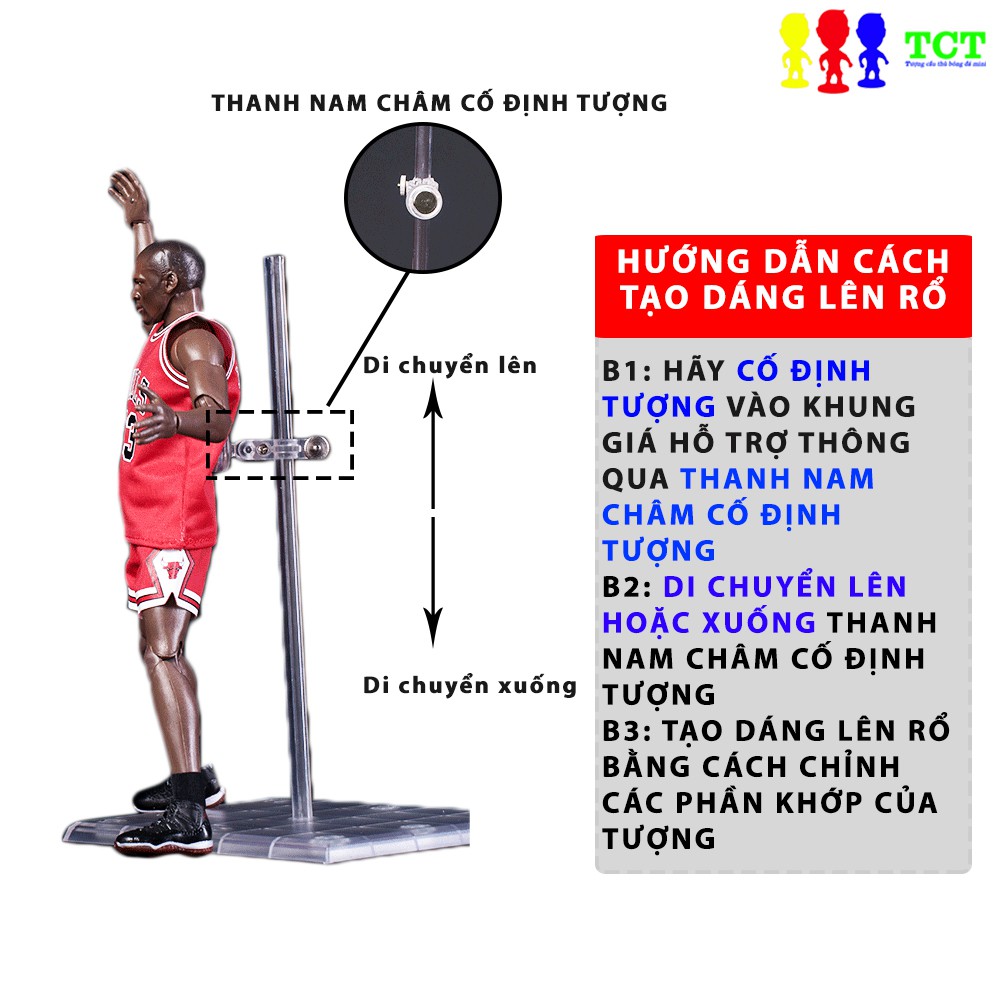 Tượng bóng rổ NBA 21.5cm Lebron James full phụ kiện đi kèm thỏa thức tạo dáng