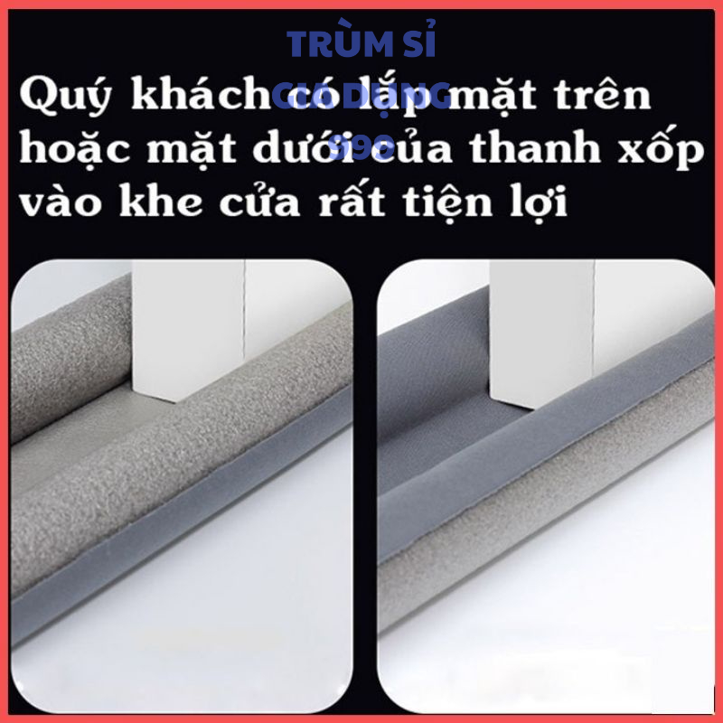 thanh chặn cửa đa năng, nẹp xốp chặn cửa chống gió lừa thoát hơi máy lạnh chống côn trùng