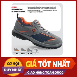 Giày da bảo hộ Italy 42195r New Marathon nhập khẩu chính hãng dáng thể thao chống đinh