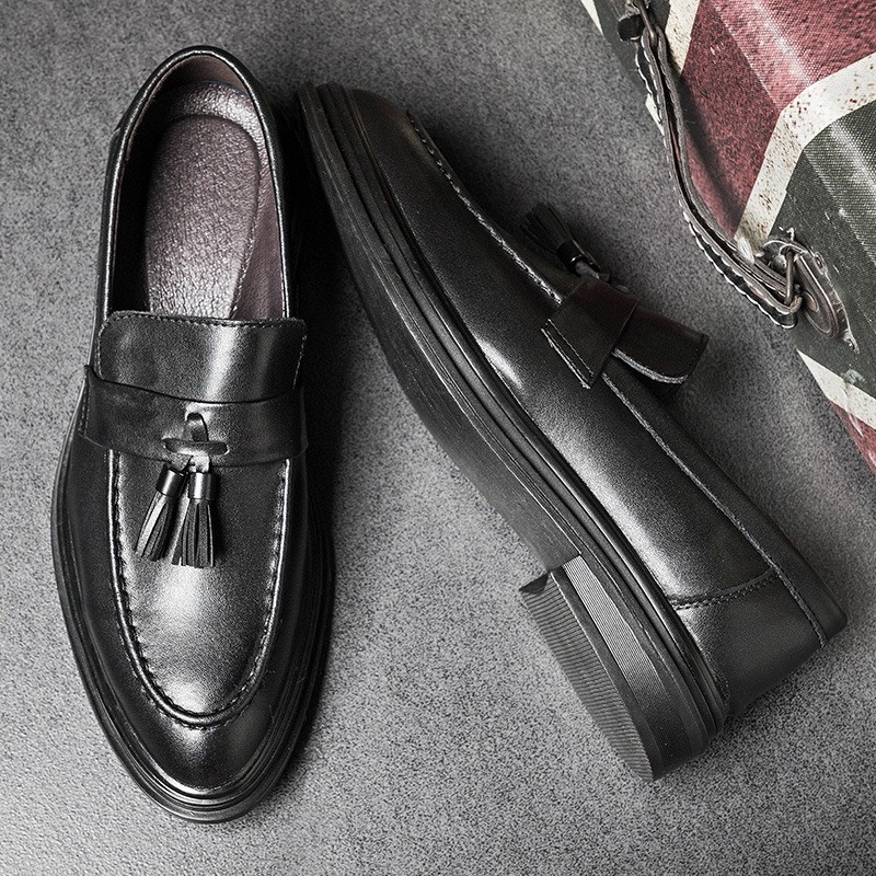 Giày Lười Nam Da Bò Nguyên Tấm, Penny Loafer Băng Chuông Cao Cấp