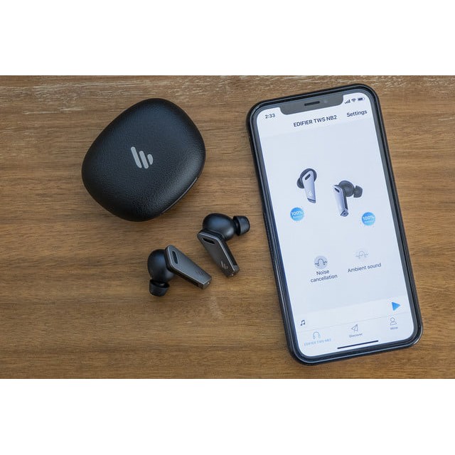 Tai Nghe True Wireless Chống Ồn Edifier TWS NB2, NB2 PRO  ✔️ANC ✔️Mode Game ✔️Pin 9h ✔️Xuyên Âm ✔️Có App | Trần Du Audio