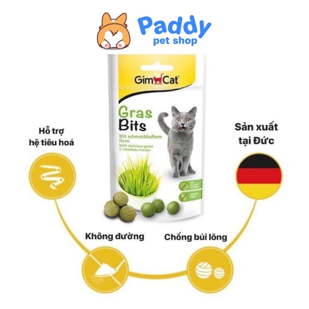 Viên Cỏ Mèo &amp; Phô Mai GimCat Snack Cho Mèo (Nhập Khẩu Đức)
