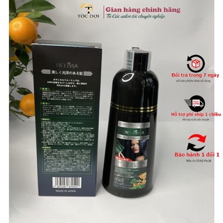 Nhuộm tóc thảo dược Gelissa 500ml Nhật Bản gội là đen an toàn cho sức khoẻ Hair salon Tóc Đợi