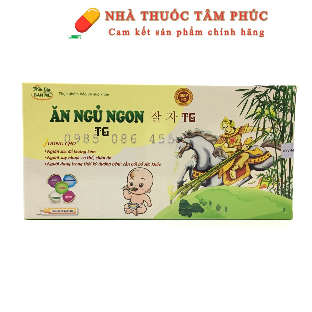 Ăn Ngủ Ngon TG - Hỗ trợ tăng cường tiêu hóa, giúp ăn ngủ ngon, tăng sức đề kháng