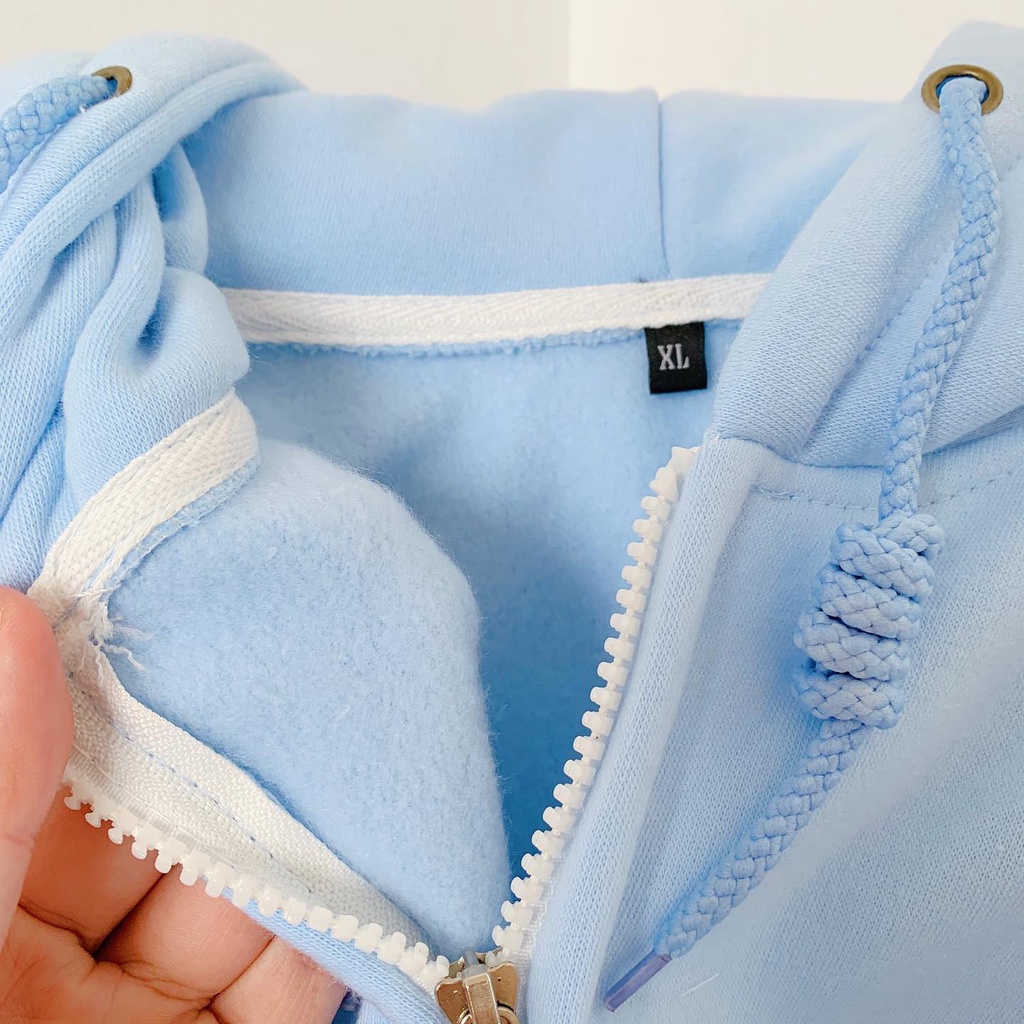 Áo khoác nỉ unisex Homies khoá zip có túi in nổi CHANGE