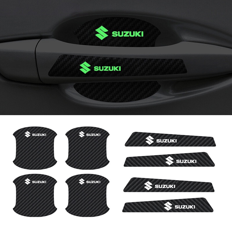Miếng Dán Bảo Vệ Tay Nắm Cửa Xe Hơi Suzuki Swift XL7 SX4 Alto Jimny GSX Satria Fudrive Phát Sáng