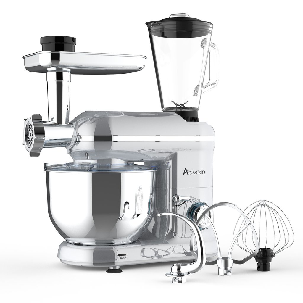Máy nhào bột Advwin 5L 1100W 6 trong 1 - tiêu chuẩn Châu Âu - Bảo hành 1 năm