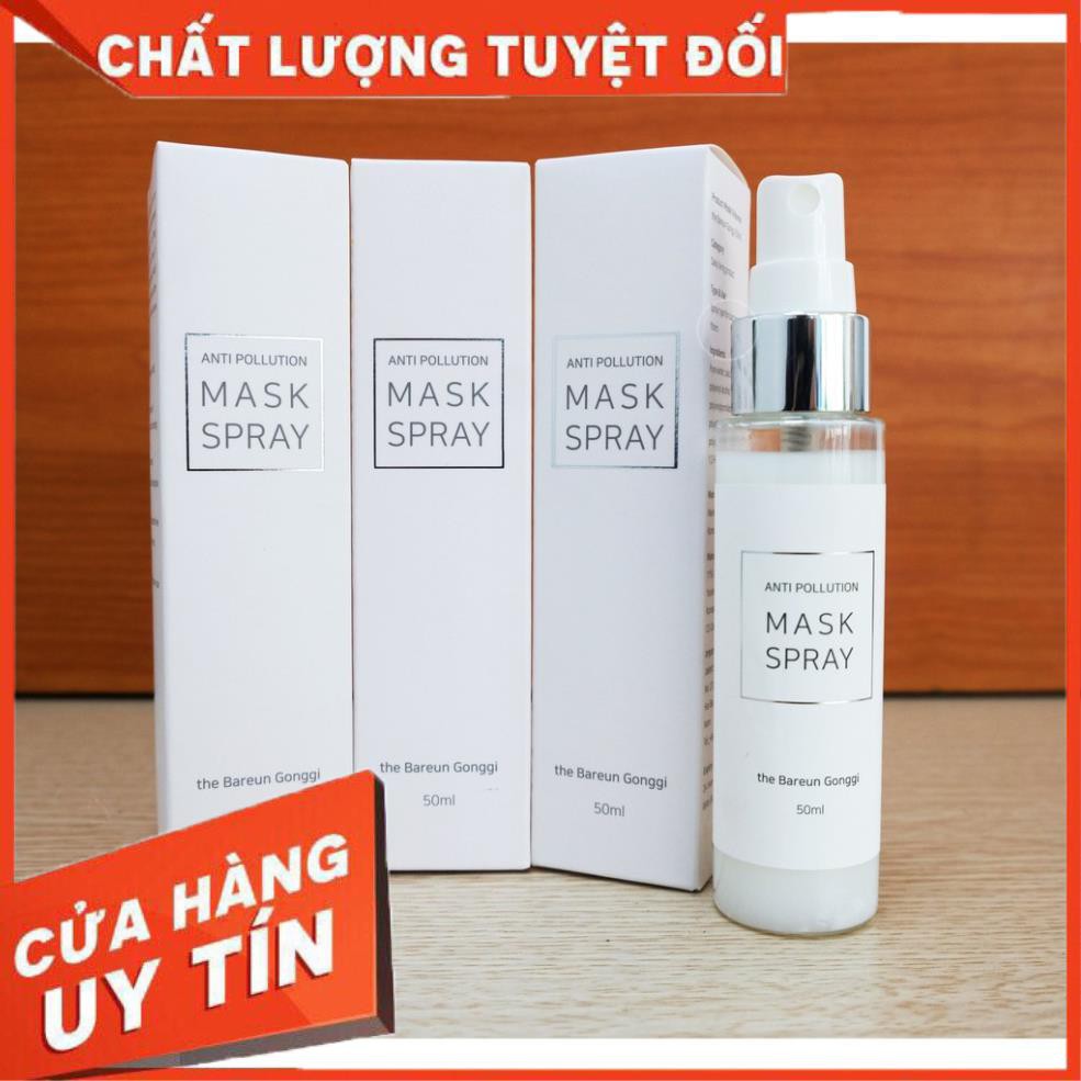 Chai xịt khẩu trang Hàn Quốc Bareum Gonggi diệt vi khuẩn, virus, bụi mịn - tạo vùng thở an toàn trong khẩu trang-  siêu