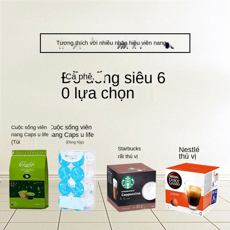 ℡✢Máy pha cà phê viên nén gia đình tự động Nestle DOLCE GUSTO 9771 Genio Little Penguin