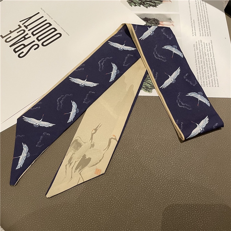 Khăn lụa cột tóc thắt nơ băng đô xinh xắn ngọt ngào cho phái nữ 100cm