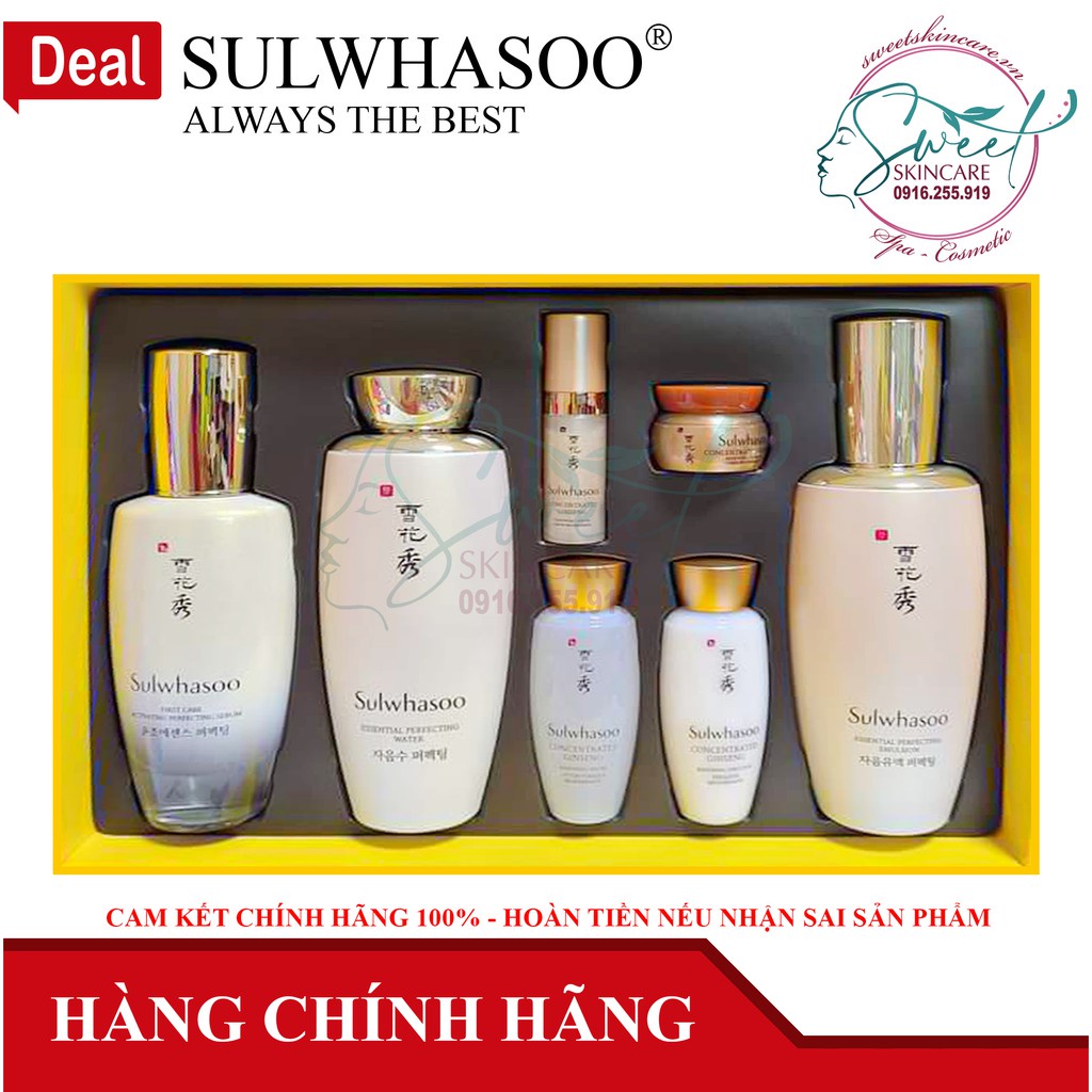Bộ dưỡng nhân sâm Sulwhasoo Concentrate Ginseng Anti-Aging Daily Solution Travel Exclusive Set - chống lão hoá