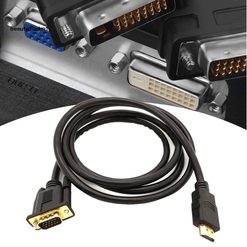 (Shop Amart) Cáp Chuyển Đổi 1.8m 1080P HDMI Sang VGA Cho PC DVD HDTV