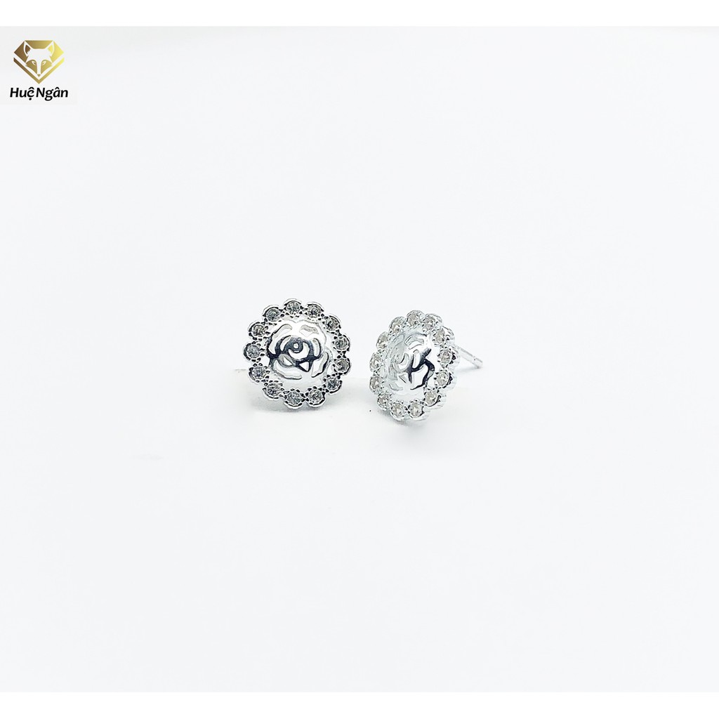 Bông tai bạc Ý 925 Huệ Ngân - Chấm tròn xinh RYE141014