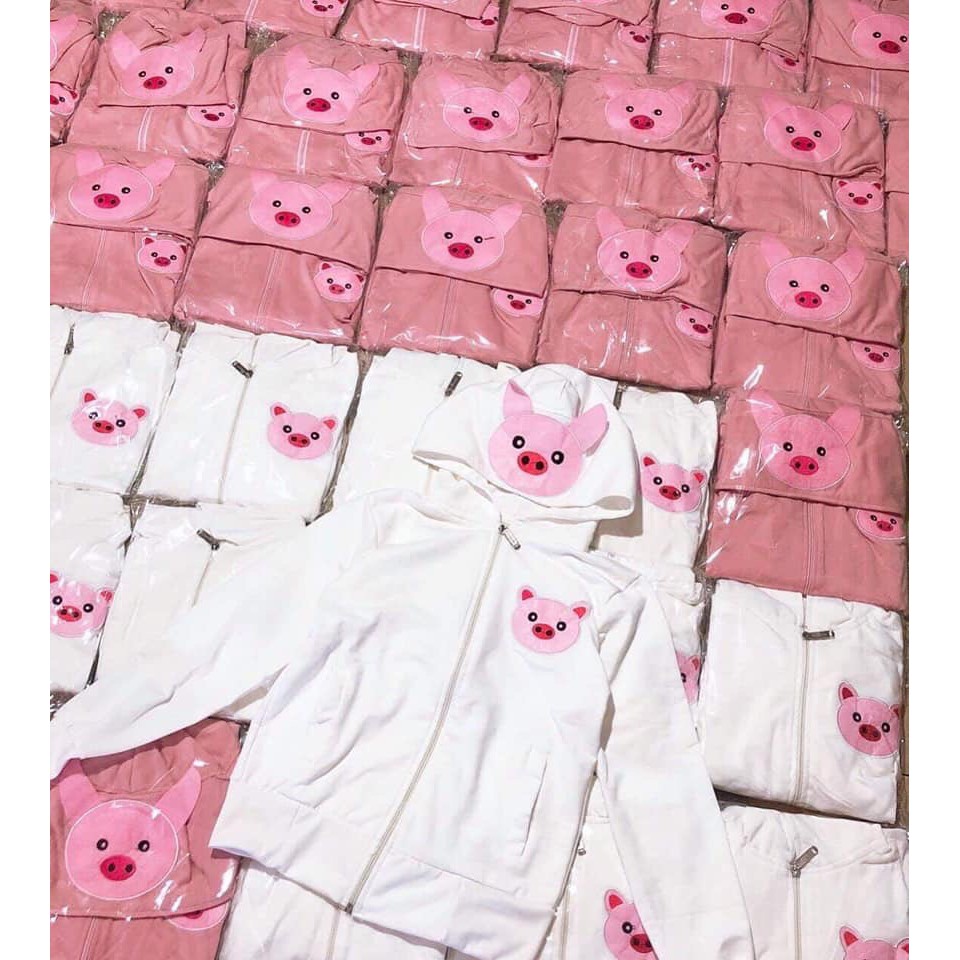 Áo Khoác Nữ Da Cá Thêu Nón Con Heo KUTE-Có Ảnh Thật | BigBuy360 - bigbuy360.vn