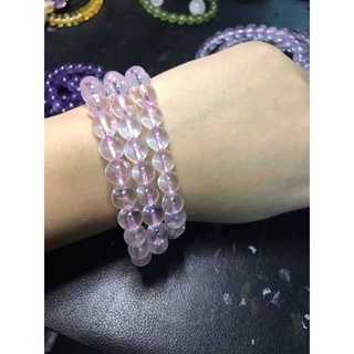 Vòng tay phong thủy đá màu Hồng nhạt 7-8mm