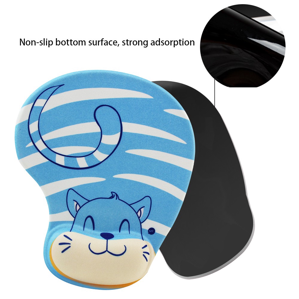Miếng Lót Chuột Bằng Silicone Họa Tiết Động Vật Hoạt Hình Dễ Thương Chống Trượt Thoải Mái