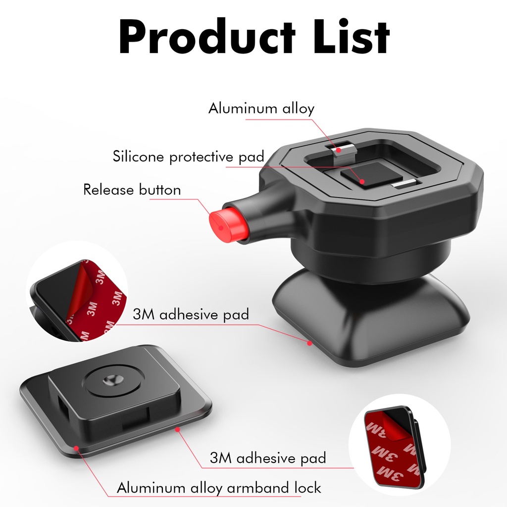 360 ° Giá Đỡ Điện Thoại Đa Năng Gắn Bảng Điều Khiển Xe Hơi Tiện Dụng