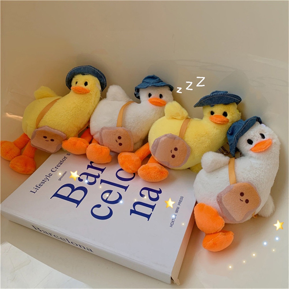 Móc Khóa Hình Vịt Nhồi Bông Dễ Thương Dùng Trang Trí Túi Xách