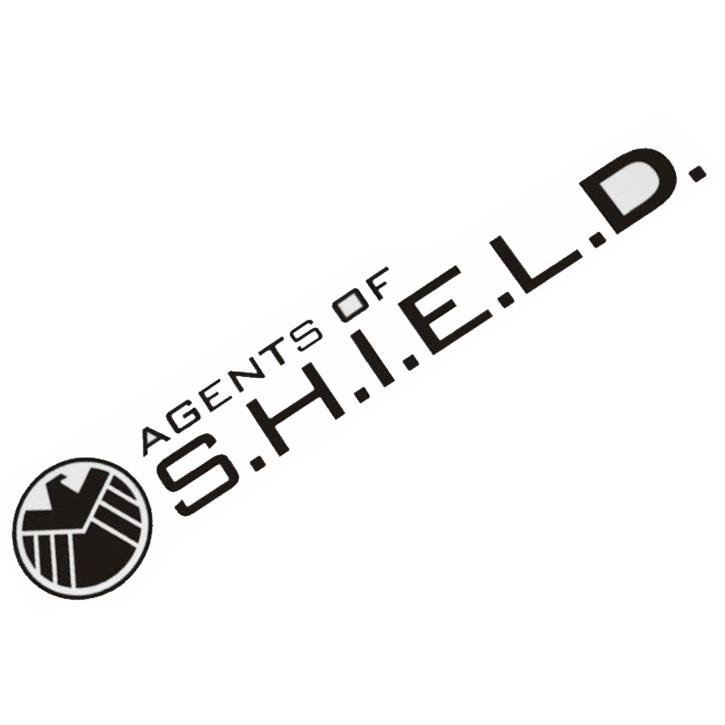 Sticker transfer hình dán trang trí Xe hơi Ô tô STICKER FACTORY - S.H.I.E.L.D AGENTS OF SHIELD Đen 28x5.5cm