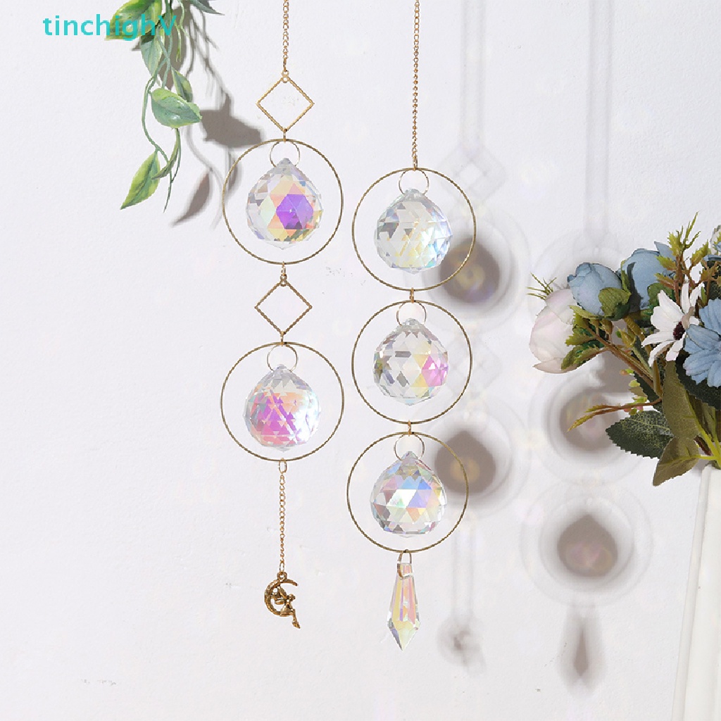 [TinchighV] Đèn Treo Trang Trí Lăng Kính Mặt Trời Mặt Trăng Thủ Công Diy