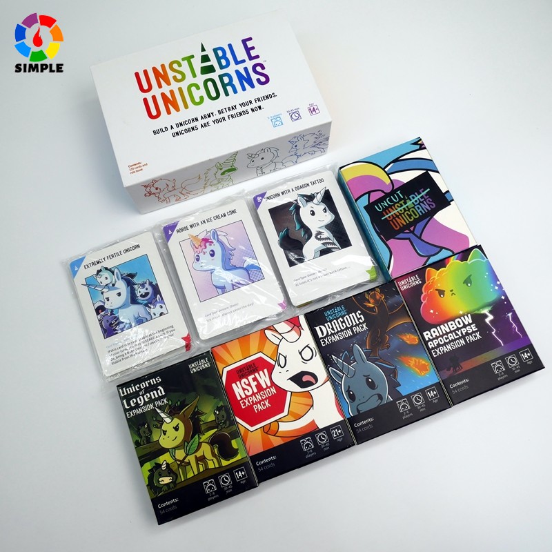 Bộ Unstable Unicorns Board Game kỳ lân bất định vui nhộn độc đáo