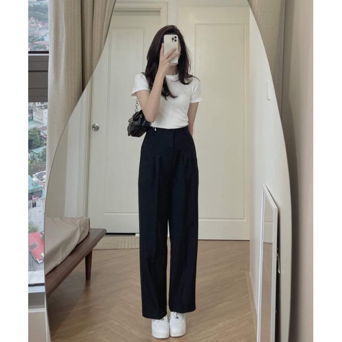 Áo Thun cotton mềm màu basic ôm body dáng siêu xinh