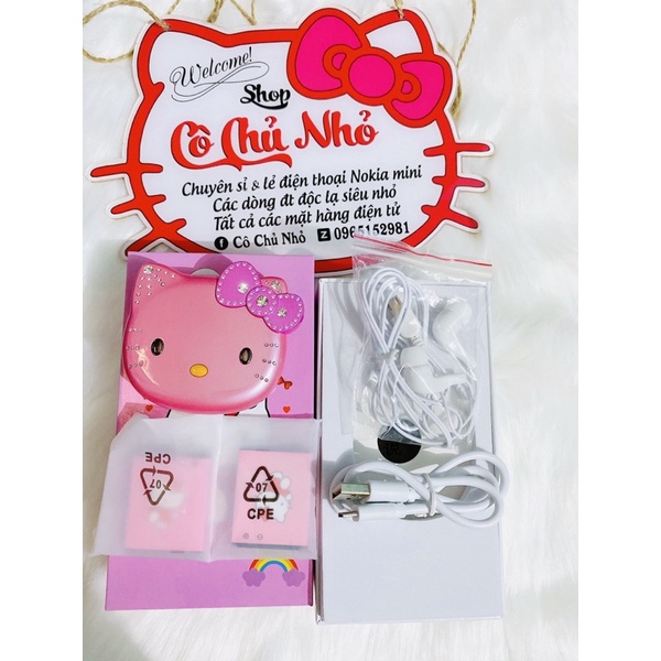 Điẹn thoại hello kitty ( tặng kèm 1pin )