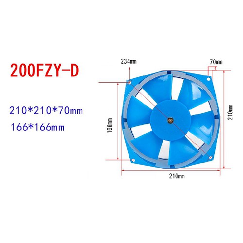 Quạt làm mát 220V  200FZY2-D Quạt máy hàn  Quạt 220V Quạt thông gió