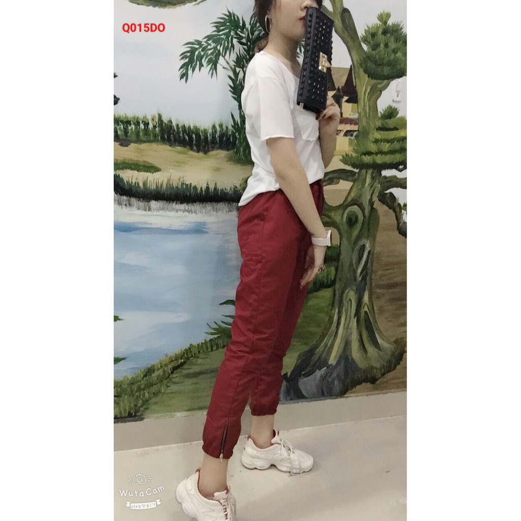 Quần jogger kaki khoá zip nữ cá tính siêu hot DT-SHOP