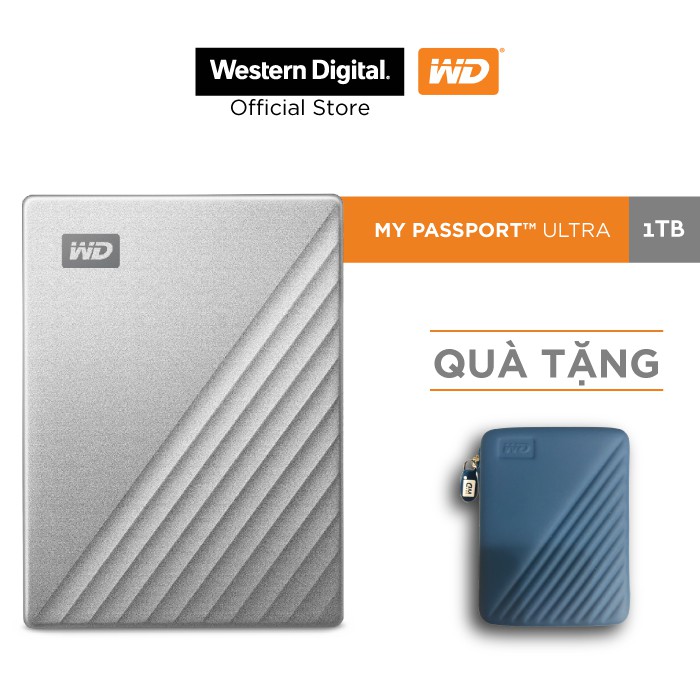 Ổ Cứng Di Động WD My Passport Ultra Silver -1TB ( 2.5&quot; USB 3.0 )