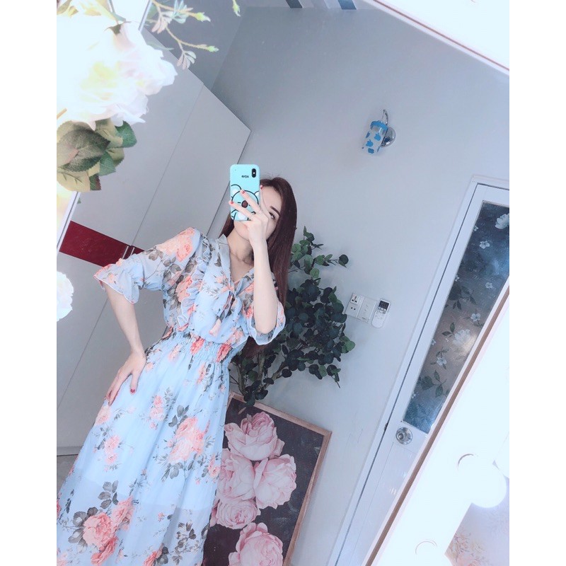Đầm váy đôi bạn thân hoa dễ thương