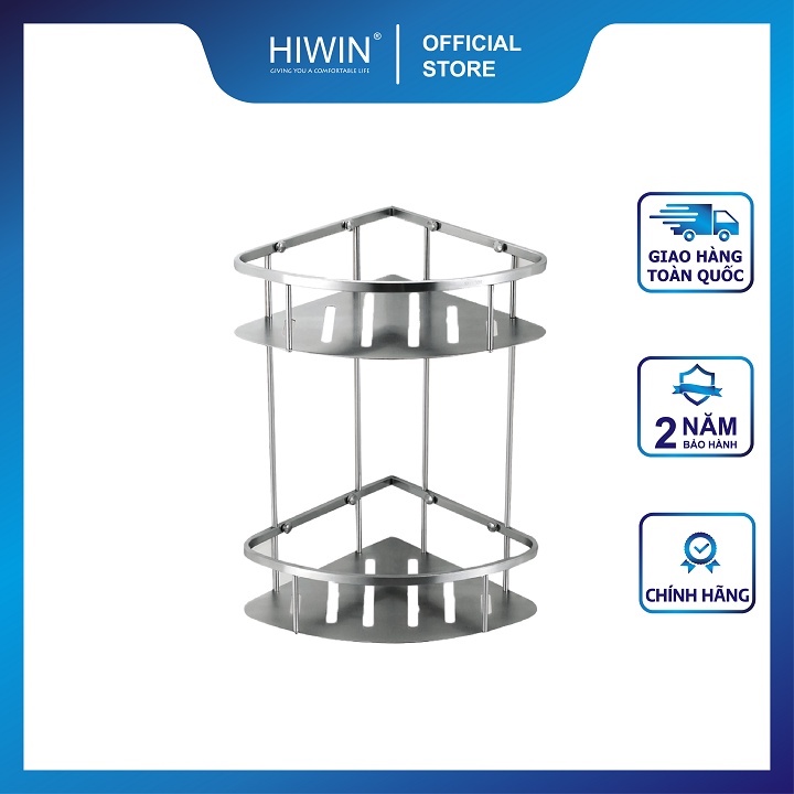 Kệ góc nhà tắm inox 2 tầng inox 304 HIWIN Y-217