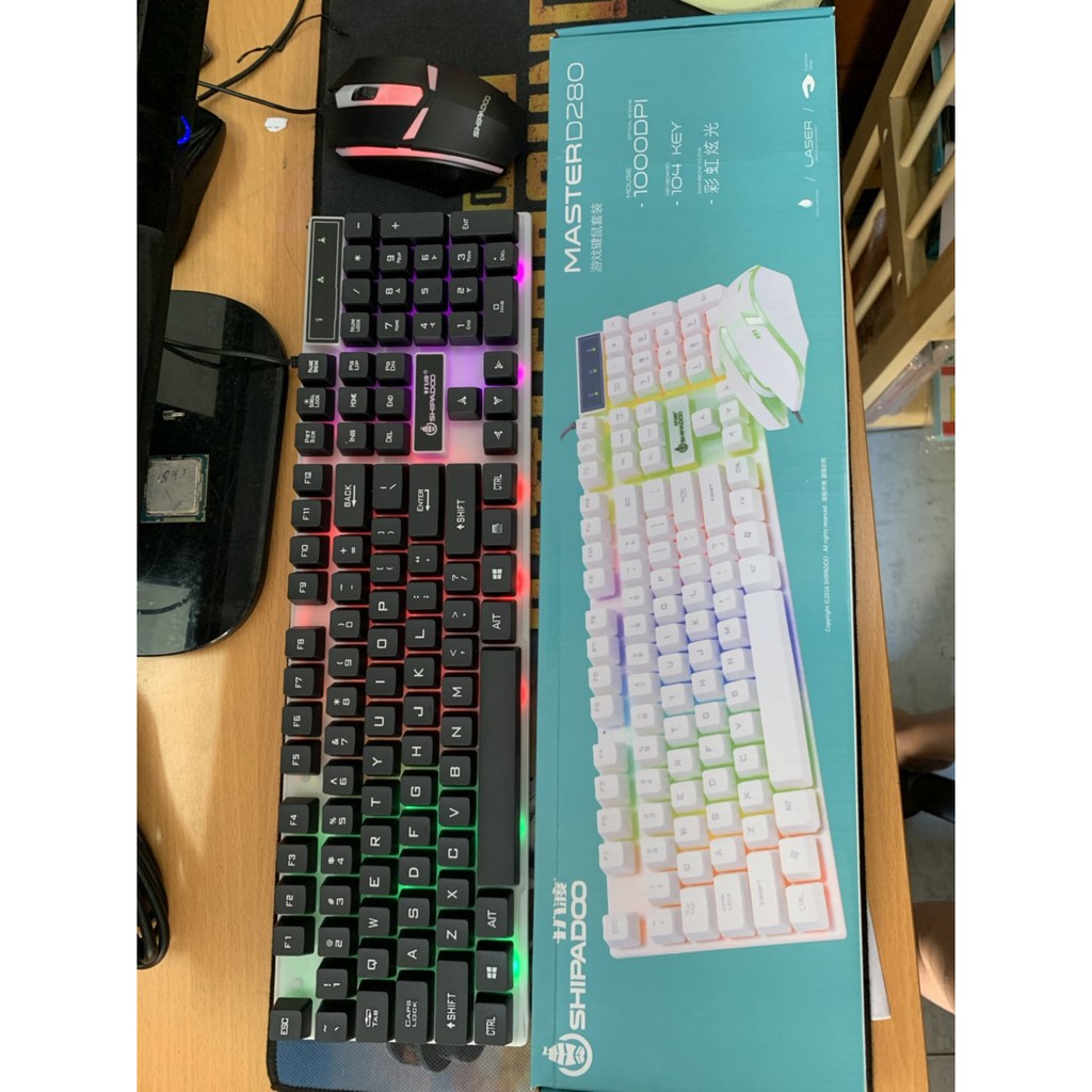 Phím chuột led SHIPADOO có dây. Bảo hành 12 tháng