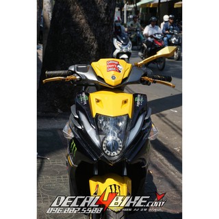 [D4B-Tem chuẩn xịn] Tem trùm xe Nouvo SX Yellow Monster
