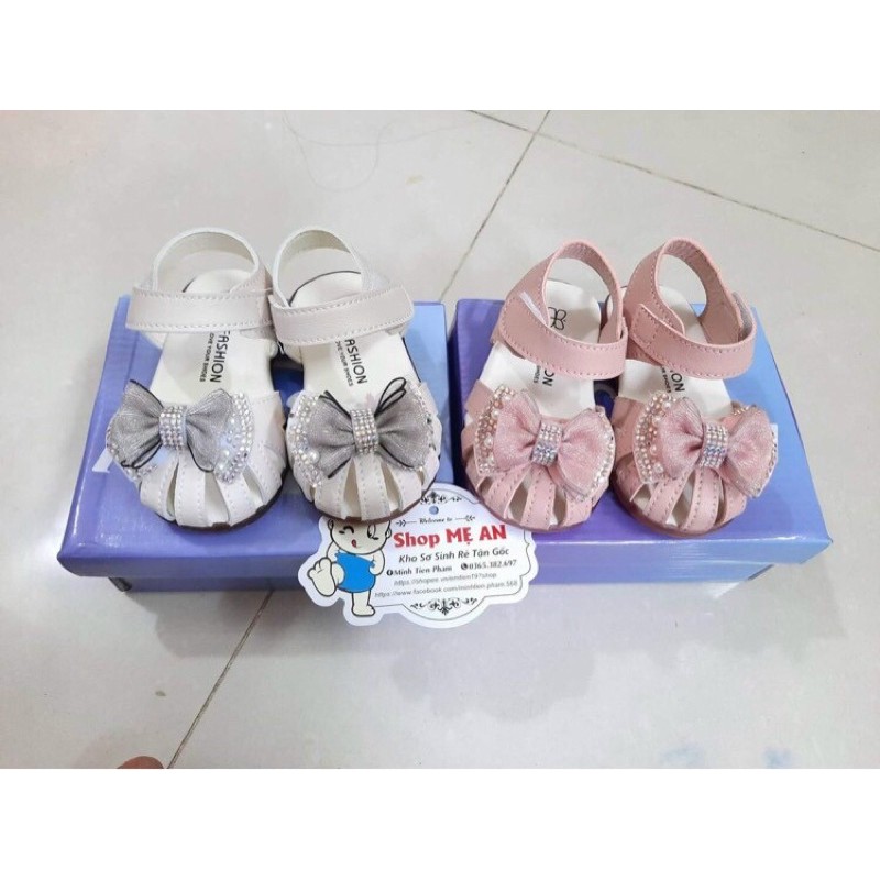 SANDAL GẮN NƠ NGỌC TẬP ĐI CHO BÉ GÁI